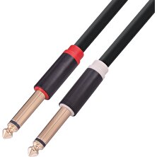 Bearrt 2 x 6.35 mm - 2rca Kablo, Altın Kaplama 2x 6.35MM 1/4 Inç Erkek 6.35MM - 2 Rca Erkek Stereo Ses Kablosu 3 Metre (Yurt Dışından)