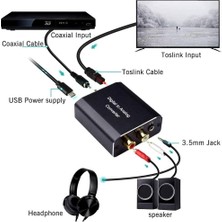 Bearrt Dijitalden Analoga Ses Dönüştürücü, Hdtv Ev Sineması Için Koaksiyel Optikten 3,5 mm Jack Stereo Dac Ses Adaptörüne (Yurt Dışından)