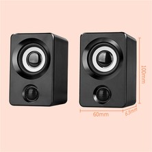 Bearrt USB Mini Küçük Hoparlör Bilgisayar Ses Stereo Subwoofer Hoparlör Ev Dizüstü Masaüstü Bilgisayar Için Kablolu Masaüstü Hoparlör (Yurt Dışından)