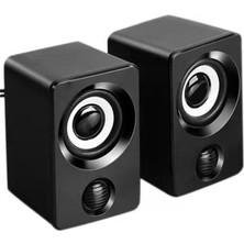 Bearrt USB Mini Küçük Hoparlör Bilgisayar Ses Stereo Subwoofer Hoparlör Ev Dizüstü Masaüstü Bilgisayar Için Kablolu Masaüstü Hoparlör (Yurt Dışından)