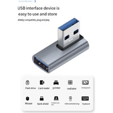 Bearrt 10 Adet USB Adaptörü A Erkekten Kadına, Orta Viraj, Dizüstü Bilgisayar Telefon Adaptörü Dirseği Için Konektör (Yurt Dışından)