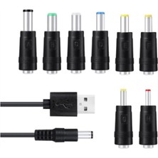 Bearrt 5 V USB Dc 5.5x2.1mm 3.5mm 4.0mm 4.8mm 6.4mm 5.5x2.5mm 6.3mm Fiş Şarj Kablosu Fan Hoparlör Yönlendirici LED Lamba (Yurt Dışından)