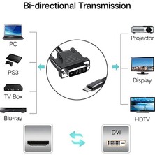 Bearrt USB C - DVI Kablo Adaptörü USB 3.1 Tip C - DVI Erkek 4K 3.1 - DVI Adaptör Kablosu Için Uyumlu (1,86 M) (Yurt Dışından)