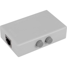 Bearrt Mini 2 Port RJ45 Rj-45 Ağ Anahtarı Ethernet Ağ Kutusu Switcher Çift 2 Yollu Bağlantı Noktası Manuel Paylaşım Anahtarı Adaptörü Hub (Yurt Dışından)