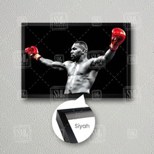 SML Tablo Mike Tyson Boks Kırmızı Eldiven Güç Box Çerçeveli Yatay Kanvas Tablo