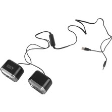 Bearrt USB 2.0 Dizüstü Bilgisayar Hoparlörleri Kablolu Stereo Mini Bilgisayar Hoparlör Masaüstü Dizüstü Dizüstü Pc Için Mp3 Mp4 3.5mm Aux Siyah (Yurt Dışından)