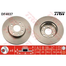Trw  TRW-DF4037 Ön Fren Aynası Palıo 1.2-1.6-Sıena 1.4-1.6 16V...