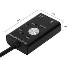 Bearrt Çoklu Ses Kartı USB 2.0 Tip C Stereo Mikrofon Adaptörü Profesyonel Dönüştürücü Dizüstü Bilgisayar Kulaklığı Pc Hoparlör (Yurt Dışından)