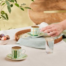 Karaca Kiva Yeşil 2 Kişilik Kahve Fincan Takımı 80 ml