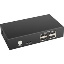 Bearrt 4K Kvm Switcher 2 Bağlantı Noktalı 2'si 1 Arada Hd 1080P Video Switcher Monitör Usb2.0 Sharer Hub Adaptörü Dönüştürücü (Yurt Dışından)