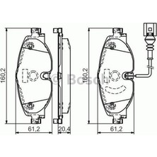 Bosch  BOS-0986494660 Ön Balata Golf7-A3-Leon-Tıguan-Passat-Oc...