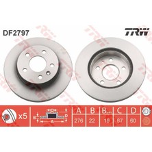 Trw  TRW-DF2797 Fren Diski Ön V-Class 1996-2003-VITO 1996-2003