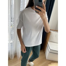 Myrum Butik Beyaz Dilvin Basic Tişört M