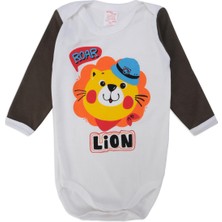 Bebelop Lion Baskılı Uzun Kollu Çıtçıtlı Zıbın