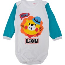 Bebelop Lion Baskılı Uzun Kollu Çıtçıtlı Zıbın