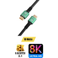 Sarftech Ultra Hdtv 8k Yüksek Hızlı 10 Metre HDMI Kablosu 8k 60Hz, 4K 120Hz, 7680P Hdr 2.1V 48GBS