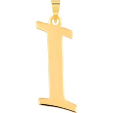 Moom Mücevherat 14 Ayar Altın I Harfi Kolye Ucu El Işi Tasarım Harf Zincir Dahil Değildir