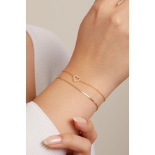 Elika Silver 925 Ayar Gümüş Kalp ve Tilki Model Ikili Set