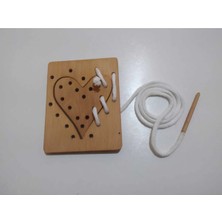 Montessori Gemisi Puzzle Ip Geçirme - Kalp