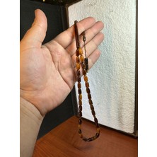 Anemore Collection AKRİLİK TESBİH MERMİ KESİM YENİ MODEL AÇIK KAHVERENGİ HEDİYE T-295