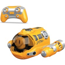Qcuiil Mini Rc Tekne 2.4g Sprey Uzaktan Kumanda Tekne Çocuk Su Oyuncakları Doğum Günü Hediyesi Denizaltı Tekne Şekli Oyuncaklar-Sarı (Yurt Dışından)