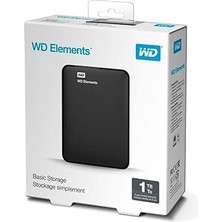 Wd 2.5 Elements 1tb USB 3.0 External HDD Si̇yah WDBUZG0010BBKWESN