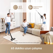 Dreame R10 Pro Dikey Süpürge, 65 Dakika Uzun Çalışma Süreli Dikey Süpürge, Hafif ve Anti-Tangle özellikli, Sert Zemin, Halı ve Evcil Hayvan Tüyleri için 150 AW Güçlü Emişli El Süpürgesi