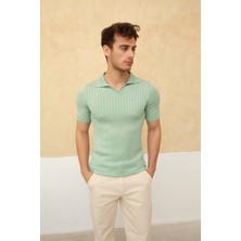 Cool Tarz Erkek Fitilli Polo Yaka Triko T-Shirt