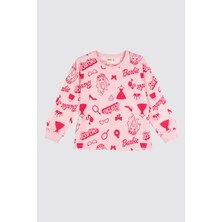 Bunny Hopp  Pamuk Terletmeyen Kumaş Uzun Kollu Barbie Baskılı Kız Çocuk Pijama Takımı