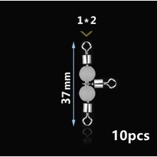 Captain 5049 Üçlü Boncuklu Fırdöndü 10'lu Paket Black Nikel