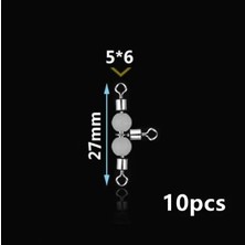 Captain 5049 Üçlü Boncuklu Fırdöndü 10'lu Paket Black Nikel