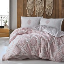 Denizli Çeyiz Clasy Çift Kişilik 4 Mevsim Kapitone Nevresim Seti Fiorita Pembe