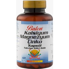 Balen Kalsiyum Magnezyum Çinko 90 Adet Kapsül 709 Mg