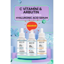 Biocure C Vitamini Cilt Serumu ve Arbutin Cilt Serumu Yanında Hyaluronic Acid Cilt Bakım Serumu Hediye