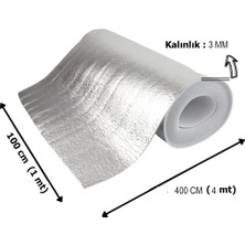 Eryatex 4 mt Kalorifer Radyatör Arkalığı Isı Yalıtımı İzalasyon Levhası Petek Arkası Alüminyum Folyo 4 mt x 1mt