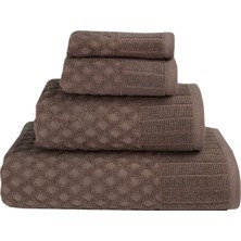 Textile Colors Lüks Dokulu 4 Parça Lavanta %100 Pamuk Banyo Havlu Seti – Dayanıklı & Yüksek Emicilik