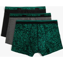 Koton 3'lü Boxer Seti Baskılı Çok Renkli Pamuklu Elastik Bant Detaylı