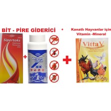 Biyoteknik Tavuk Biti ve Piresi Zararlılarına Karşı Set (Pergan 100 ml + Sipertoks 100 gr) ve Tavuk Vitamini