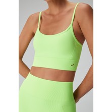 Jerf Gela Ayar Askılı Sport Bra Neon Yeşil