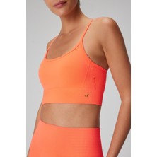 Jerf Gela Ayar Askılı Sport Bra Neon Mercan