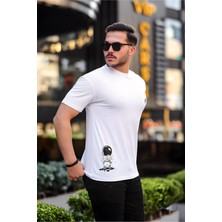 Oksit Trc 2778 Astro Baskılı Bisiklet Yaka Erkek Tshirt