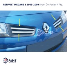 Fams Otomotiv Renault Megane 2 Krom Ön Panjur 4 Prç. 2006-2009 P.çelik