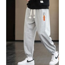 Amor Man Büyük Beden Özel Tasarım Turuncu Kare Etiket Baskılı Ultra Rahat Yazlık Erkek Eşofman Altı