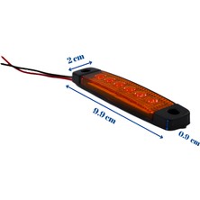 Emir 1 Adet Sarı Parmak Lamba 6 LED 12V 24V