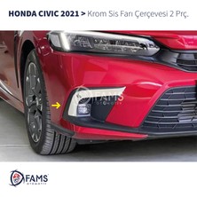 Fams Otomotiv Honda Civic Krom Sis Farı Çerçevesi 2 Parça 2021> Paslanmaz Çelik