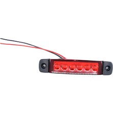 Emir 1 Adet Kırmızı Parmak Lamba 6 LED 12V 24V