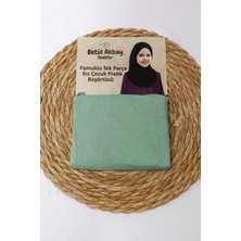 Betül Akbay Kız Çocuk Pratik Başörtü Pamuklu Meryem Model Mint Yeşili