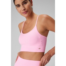 Jerf Gela Ayar Askılı Sport Bra Neon Pembe