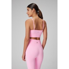 Jerf Gela Ayar Askılı Sport Bra Neon Pembe