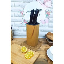 Perotti Coltello Bamboo 6 Parça Bıçak Seti Taba Kare